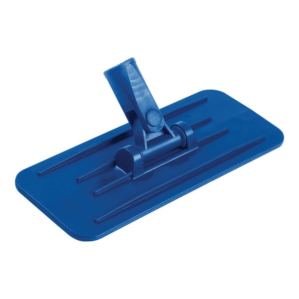 A blue plastic swivel pad holder.