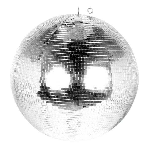 An Eliminator Lighting disco ball on a white background.
