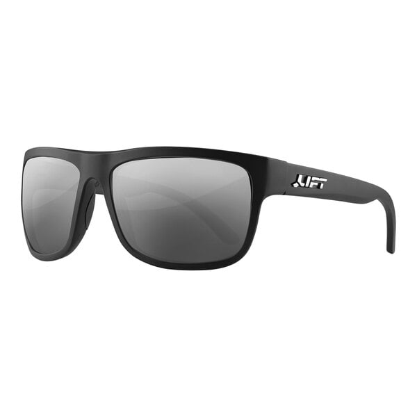Lift Safety Banshee Safety Glasses with mirror lenses in a black frame.