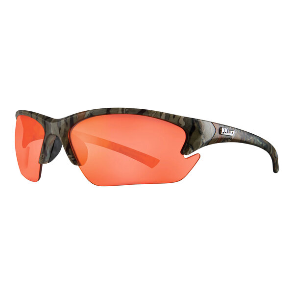 Lift Safety Quest safety glasses with camo frames and amber lenses.