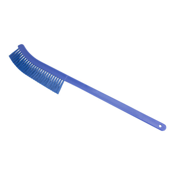 A blue plastic Carlisle Sparta radiator brush with a long handle.