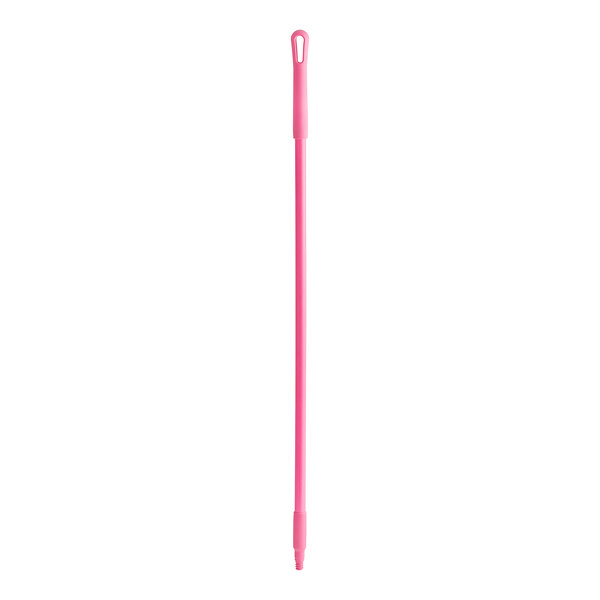 A pink threaded fiberglass handle.