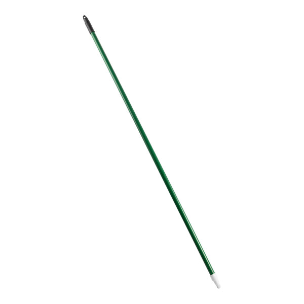 A green and white Carlisle Sparta threaded fiberglass stick with a black tip.