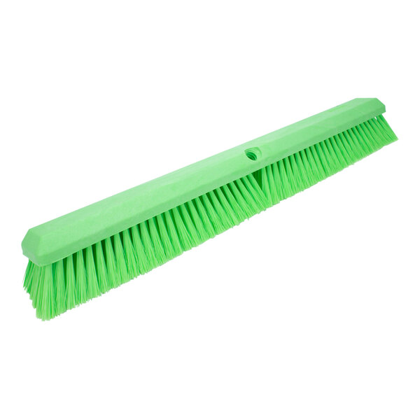A green Carlisle Sparta Omni Sweep broom head with bristles.