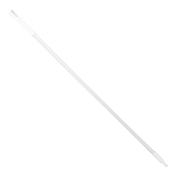 A white stick with a white handle.