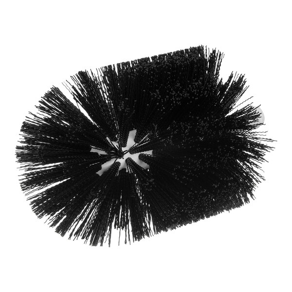 A close-up of a Carlisle Sparta floor drain brush head with long black bristles.