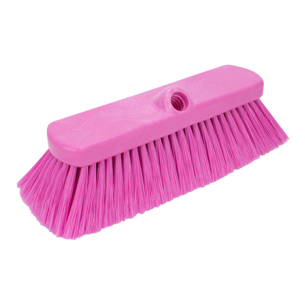 A Carlisle pink brush with long bristles and a handle.