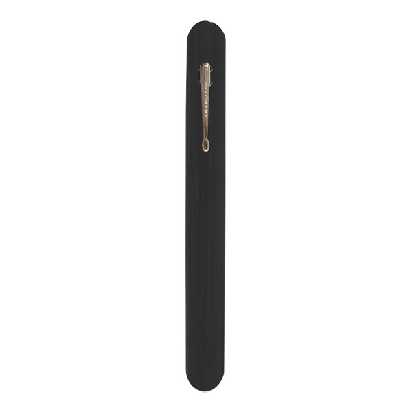 A black rectangular Franmara crumb scraper in a black pen case.