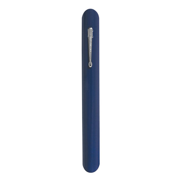 A dark blue Franmara pocket crumb scraper with a silver tip.