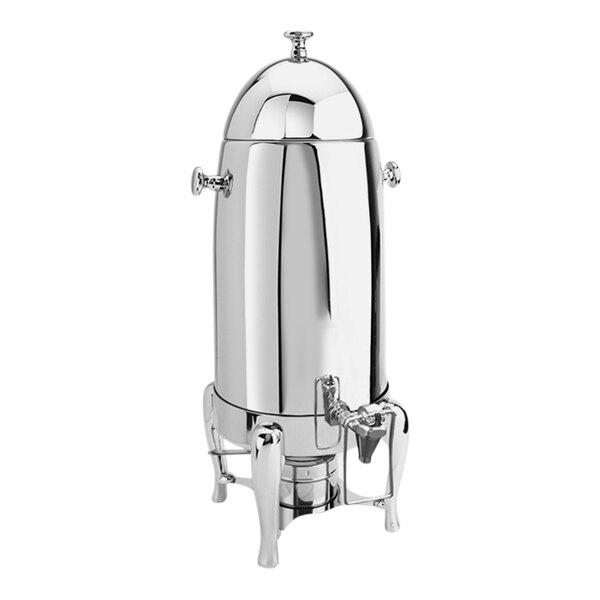An Eastern Tabletop stainless steel coffee chafer urn with a lid.