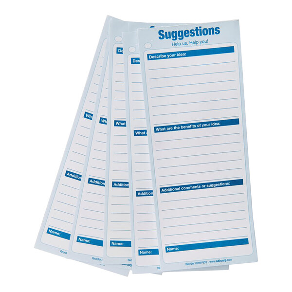 A group of white paper with blue lines.