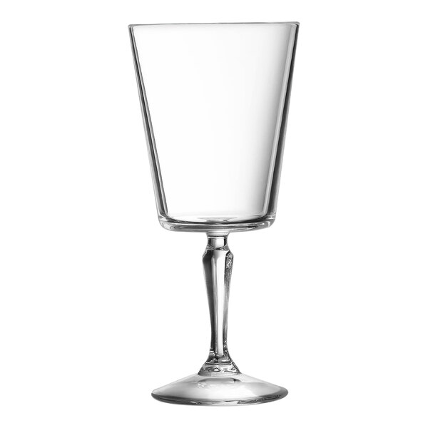 An Arcoroc Monti clear cocktail glass with a stem.