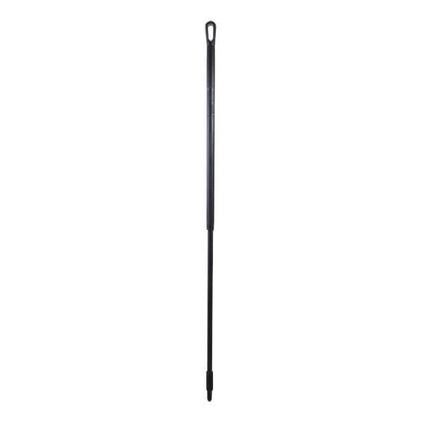A black threaded fiberglass pole with a hole in the end.