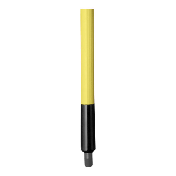 A yellow and black Remco telescopic fiberglass handle with a black threaded end.