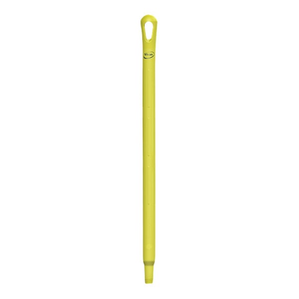 A yellow cylindrical Vikan Ultra-Hygienic handle with a white top.