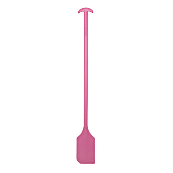 A pink polypropylene paddle with a long handle.