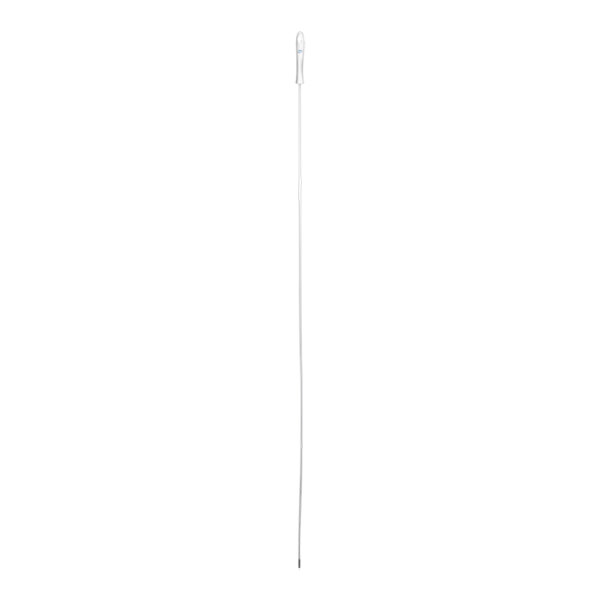 A white rectangular object with a long thin white pole.