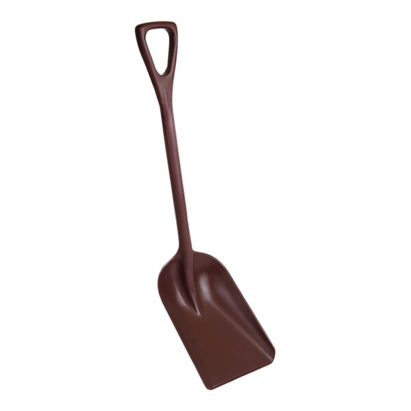 A brown Remco metal detectable food service shovel with a handle.