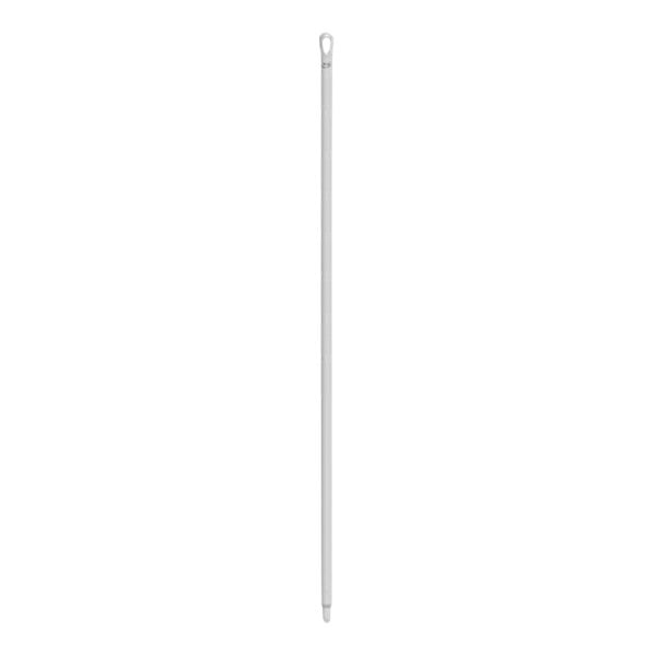 A white metal rod with a threaded end.