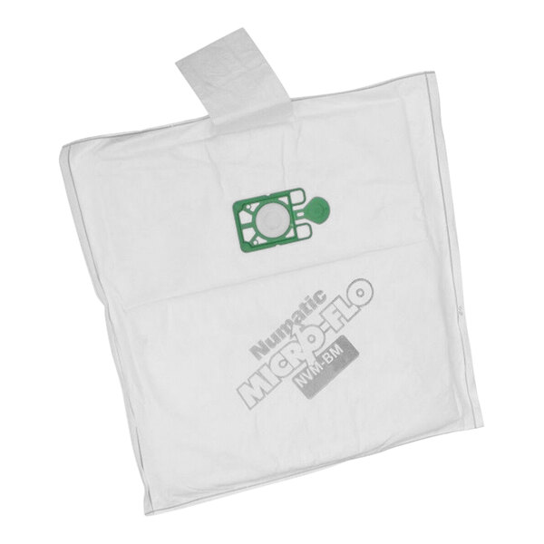 A white NaceCare dust bag with a green logo.