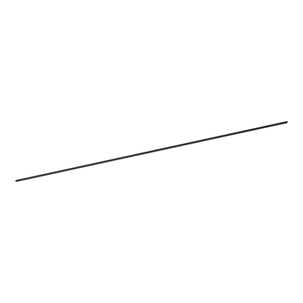 A long black stick with a black line on a white background.