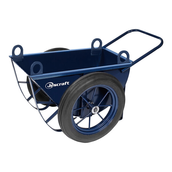 A blue Jescraft steel Georgia buggy with black wheels.