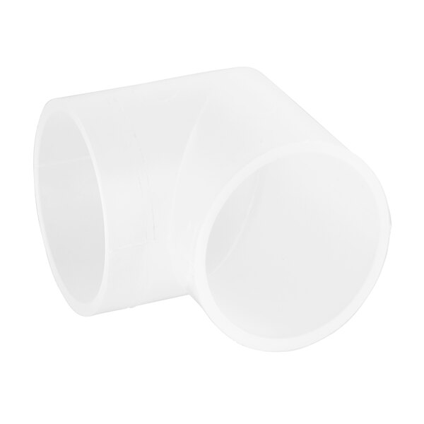 A white plastic Bunn ejector elbow pipe fitting.