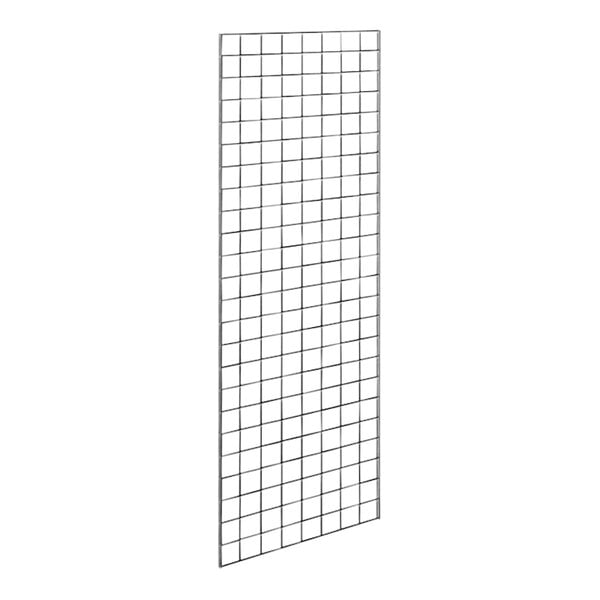 A black steel grid panel for retail displays.