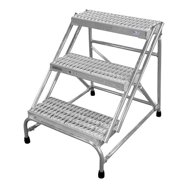 A Cotterman aluminum 3-step industrial ladder.