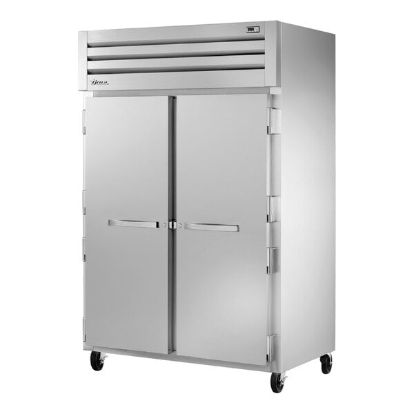 A True STA2R-2S-HC Spec Series reach-in refrigerator with two solid doors.