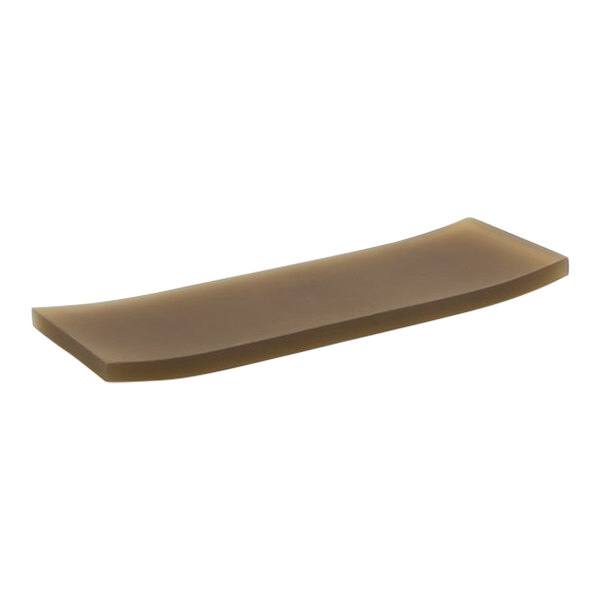 A brown rectangular Room360 amenity tray.