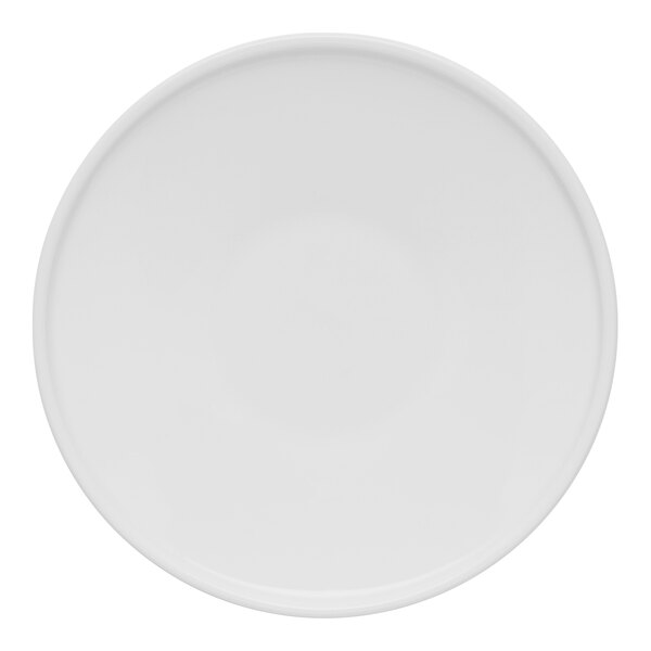 A Libbey white porcelain plate with a rim.