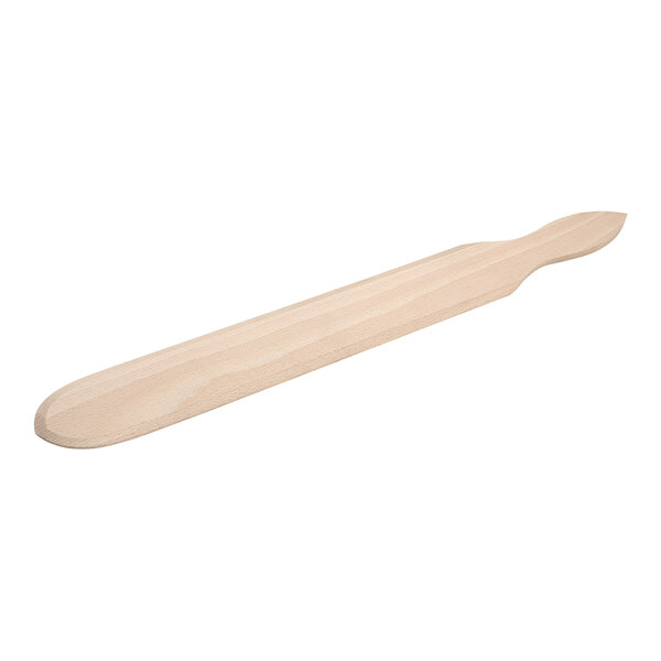 A Matfer Bourgeat beechwood spatula with a handle.