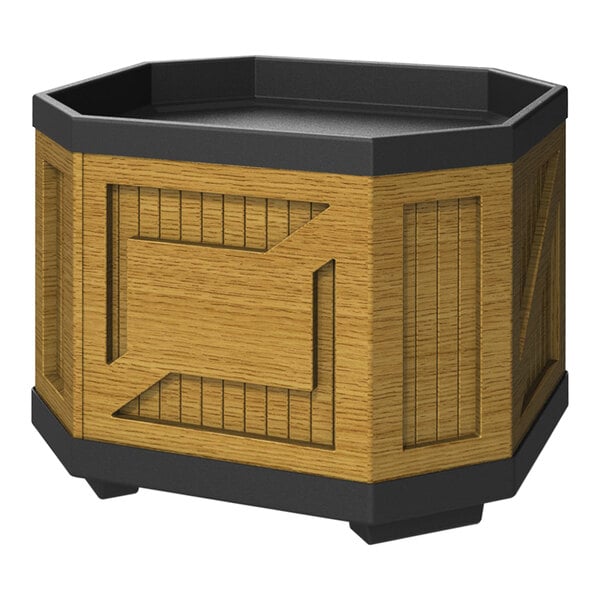 A Borray bamboo orchard bin with black base and lid.