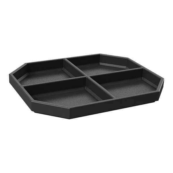 A black Borray plastic tray with four compartments.