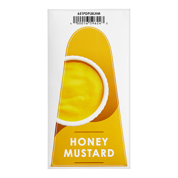 A white label sticker for ServSense honey mustard.
