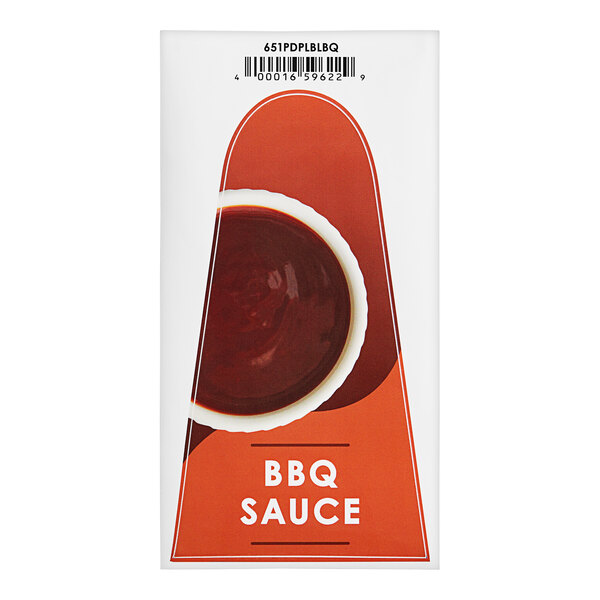 The label sticker for ServSense BBQ Sauce pouches.