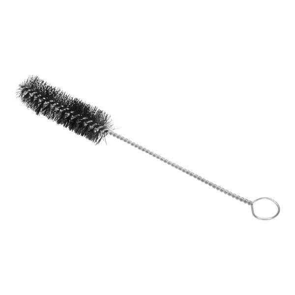 A black metal brush with a handle and wire bristles.