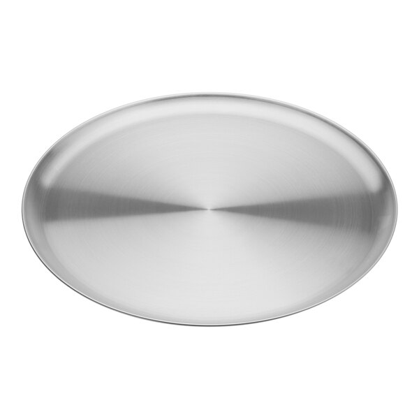 An American Metalcraft silver stainless steel round plate.