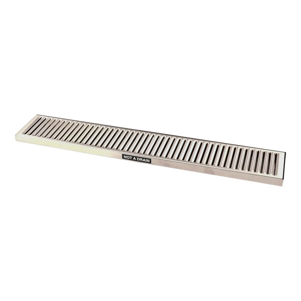 A Wilbur Curtis stainless steel drip tray grate with holes.
