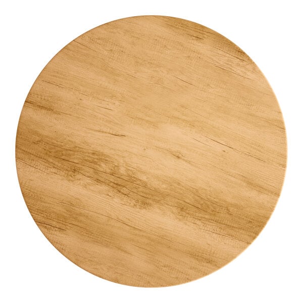 Lancaster Table & Seating 42" Round Thermo-Formed MDF Table Top with Maple Finish