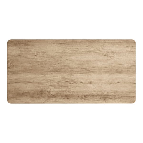 Lancaster Table & Seating 36" x 72" Rectangular Thermo-Formed MDF Table Top with Gray Wood Finish