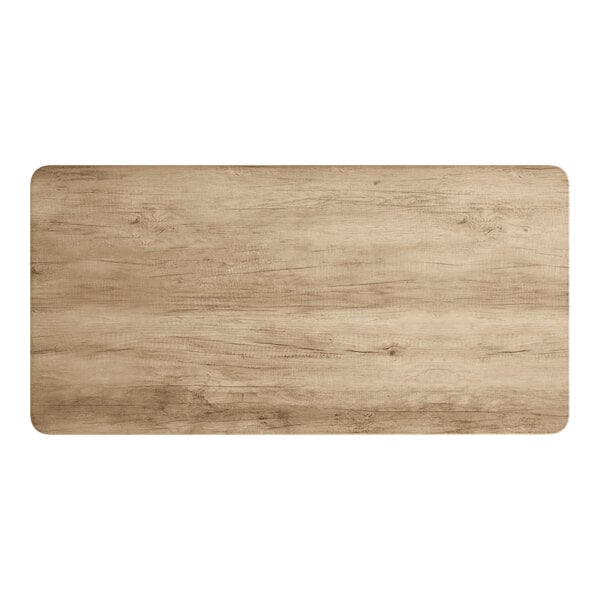 Lancaster Table & Seating 30" x 60" Rectangular Thermo-Formed MDF Table Top with Gray Wood Finish