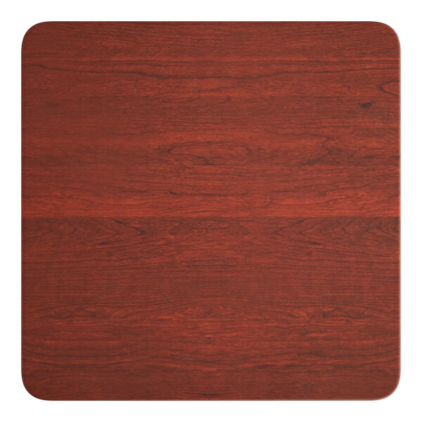 Lancaster Table & Seating Square Thermo-Formed MDF Table Top with Red Mahogany Finish