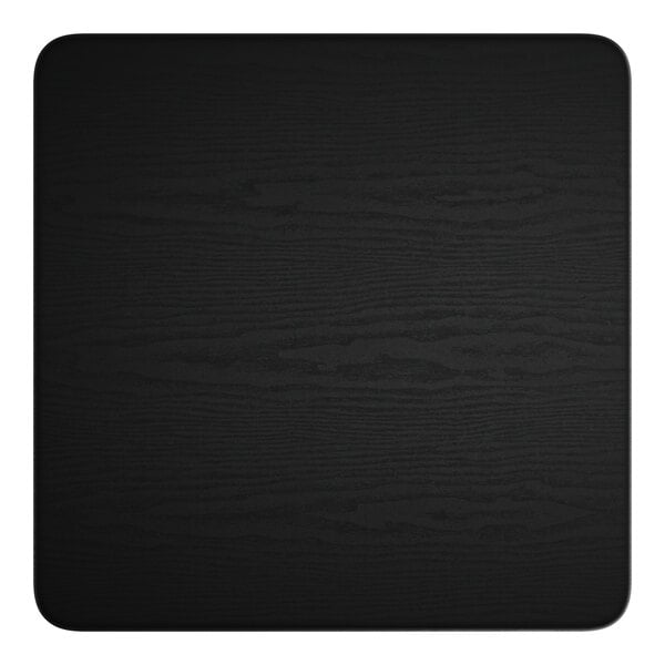Lancaster Table & Seating Square Thermo-Formed MDF Table Top with Black Wood Finish