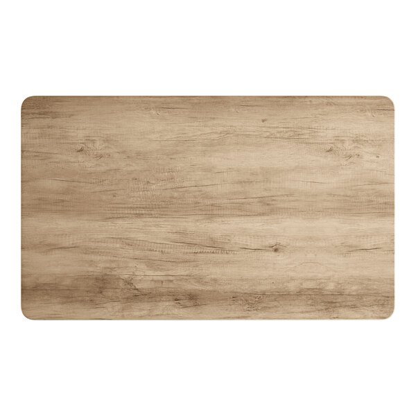 Lancaster Table & Seating 36" x 60" Rectangular Thermo-Formed MDF Table Top with Gray Wood Finish