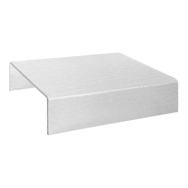 A clear rectangular textured acrylic riser.