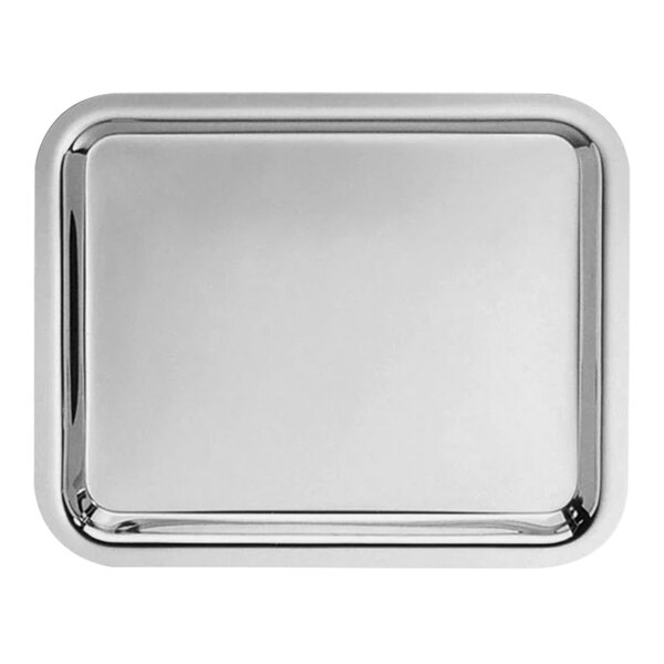 A Hepp by Bauscher stainless steel rectangular serving tray.
