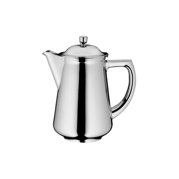 A WMF silver plated stainless steel coffee pot with a silver lid and handle.