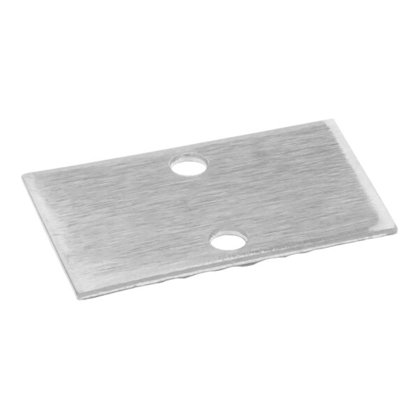 A silver rectangular Frymaster heater support plate with holes in it.